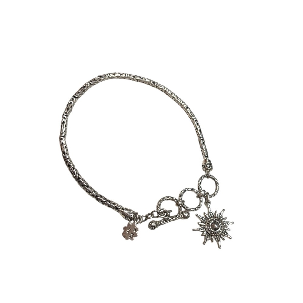 Annika Witt Bali Sterling Silver Sun Charm Toggle Bracelet